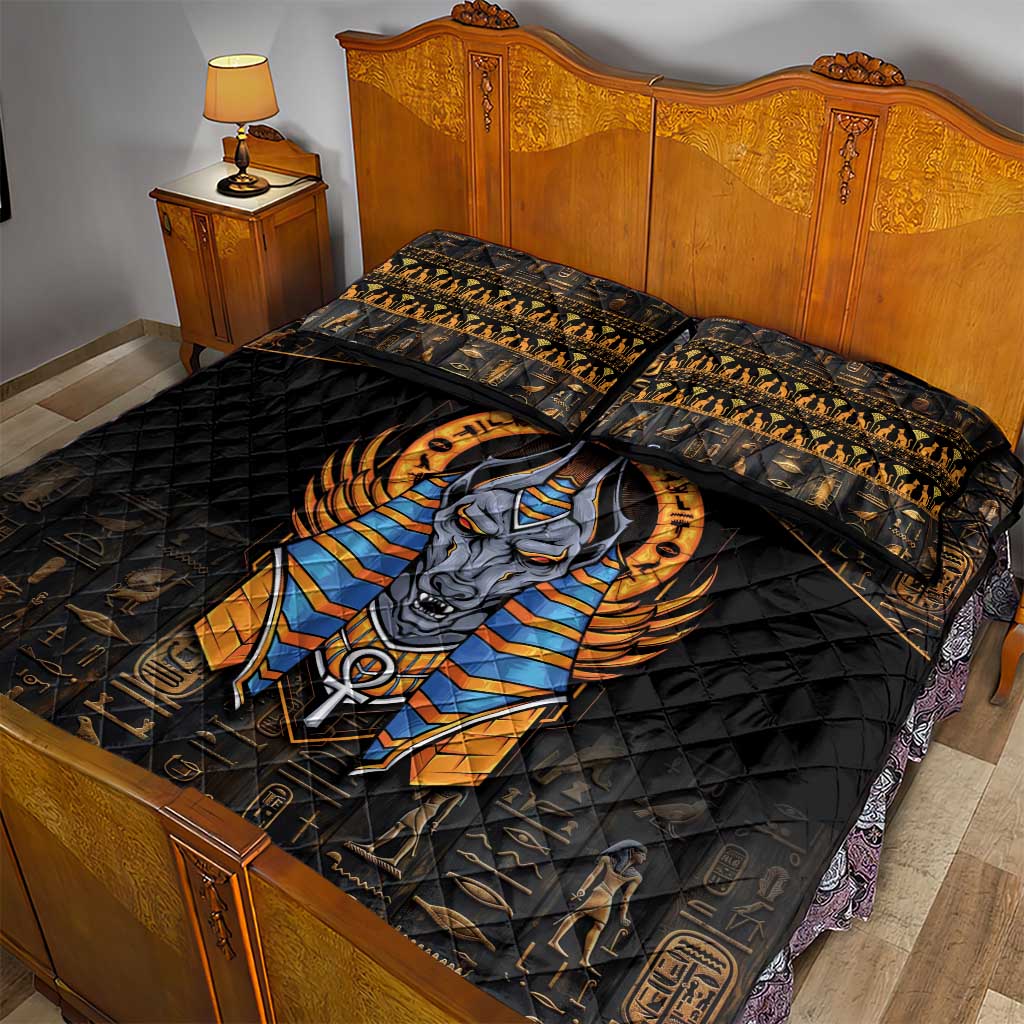 Egyptian Anubis Quilt Bed Set Ancient Egypt Culture