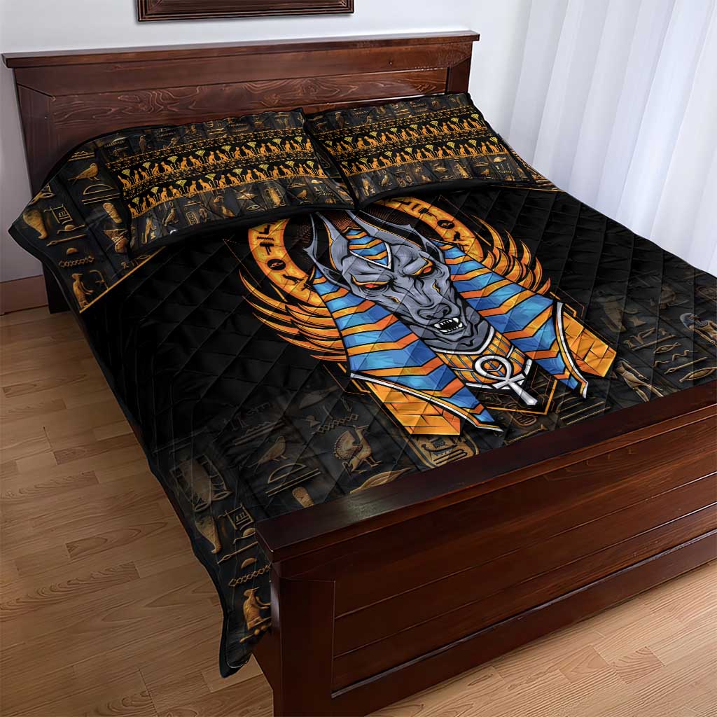 Egyptian Anubis Quilt Bed Set Ancient Egypt Culture