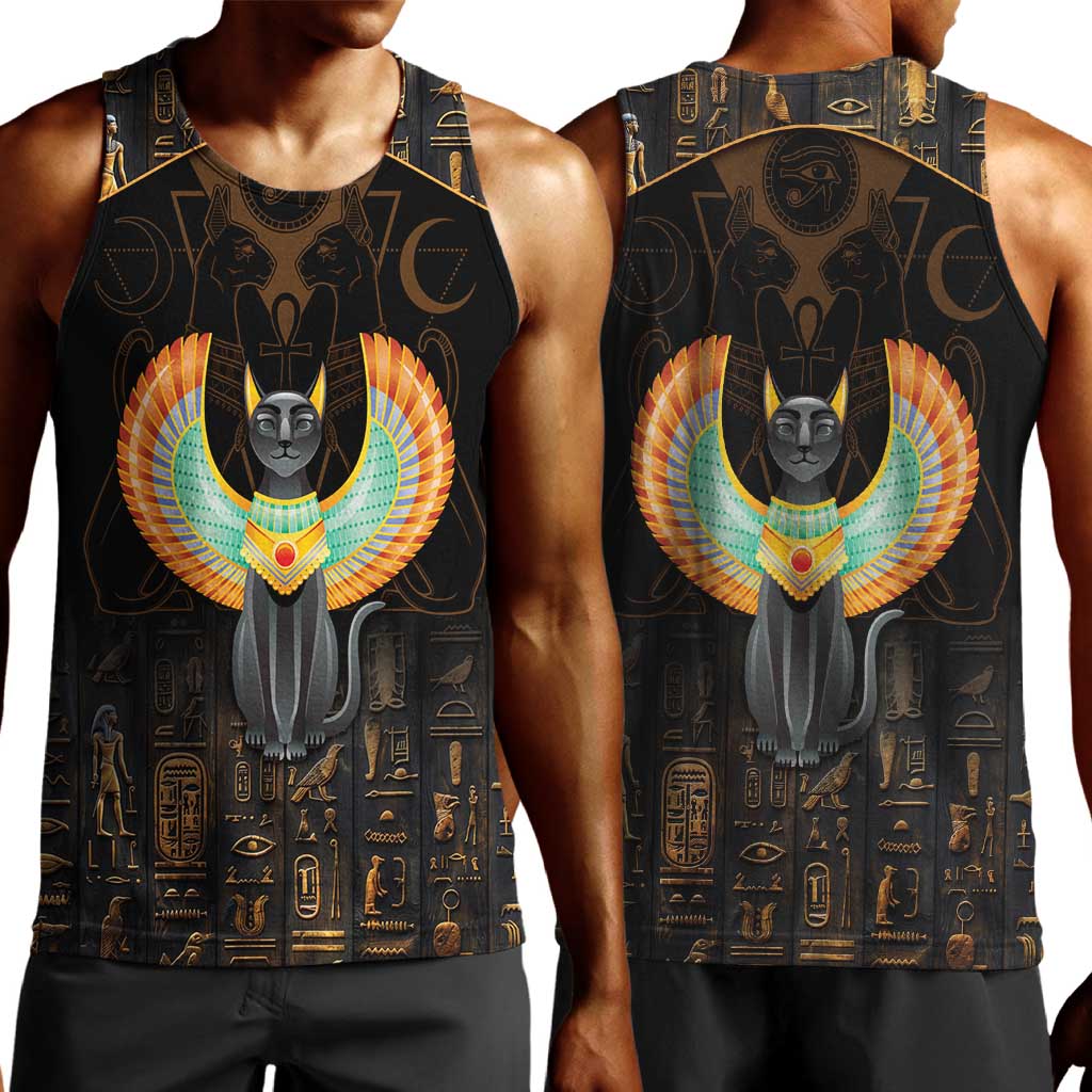 Winged Egypt Cats Men Tank Top Ancient Egypt Culture
