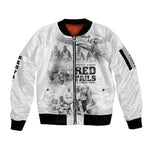Tuskegee Airmen 332nd Fighter Group Sleeve Zip Bomber Jacket The First to Fly with Honor - African Pride