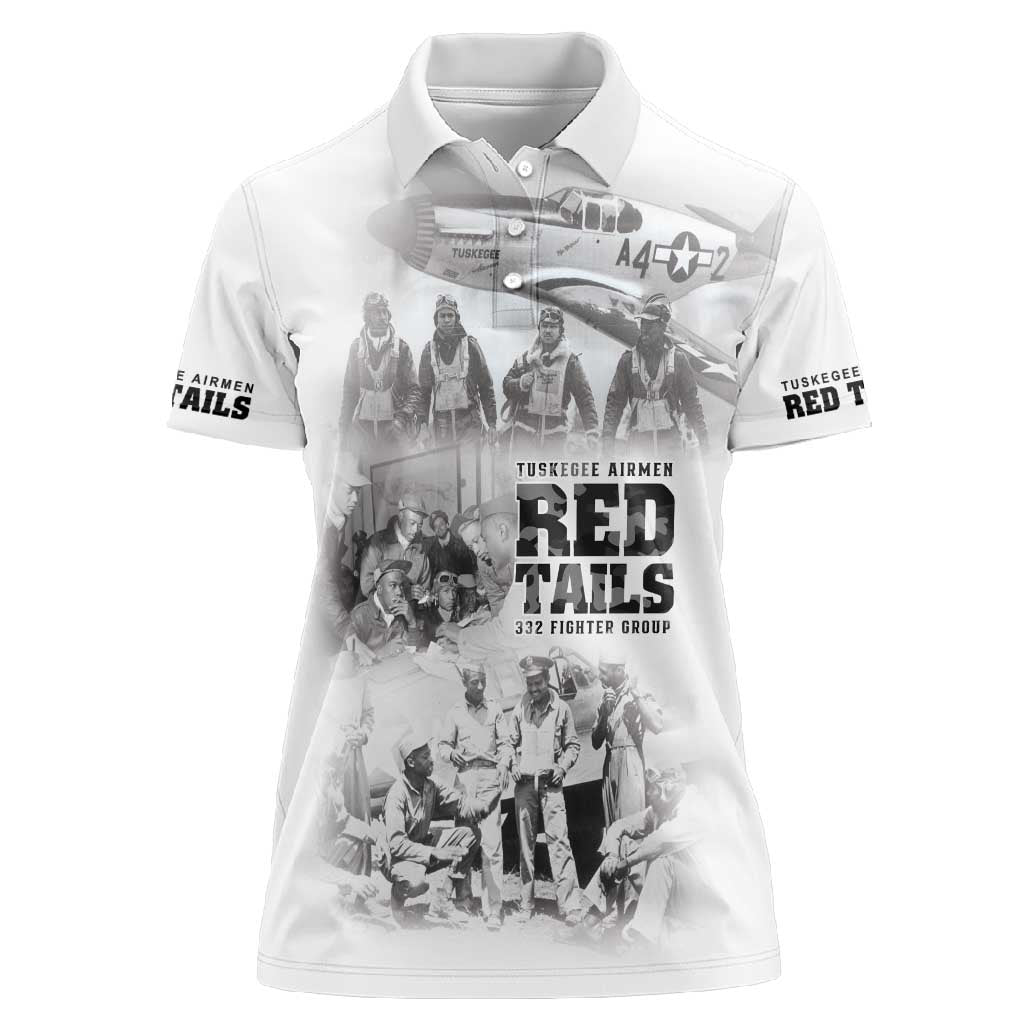 Tuskegee Airmen 332nd Fighter Group Women Polo Shirt The First to Fly with Honor - African Pride