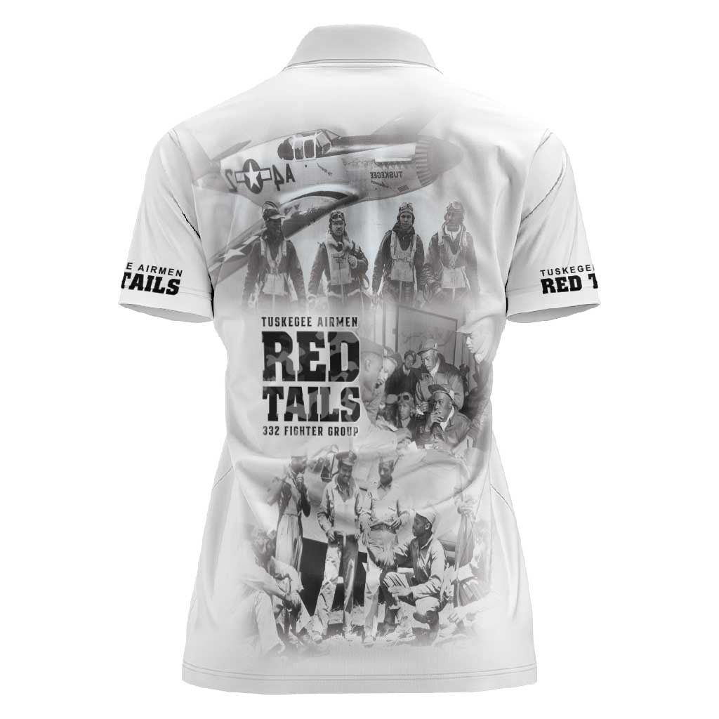 Tuskegee Airmen 332nd Fighter Group Women Polo Shirt The First to Fly with Honor - African Pride