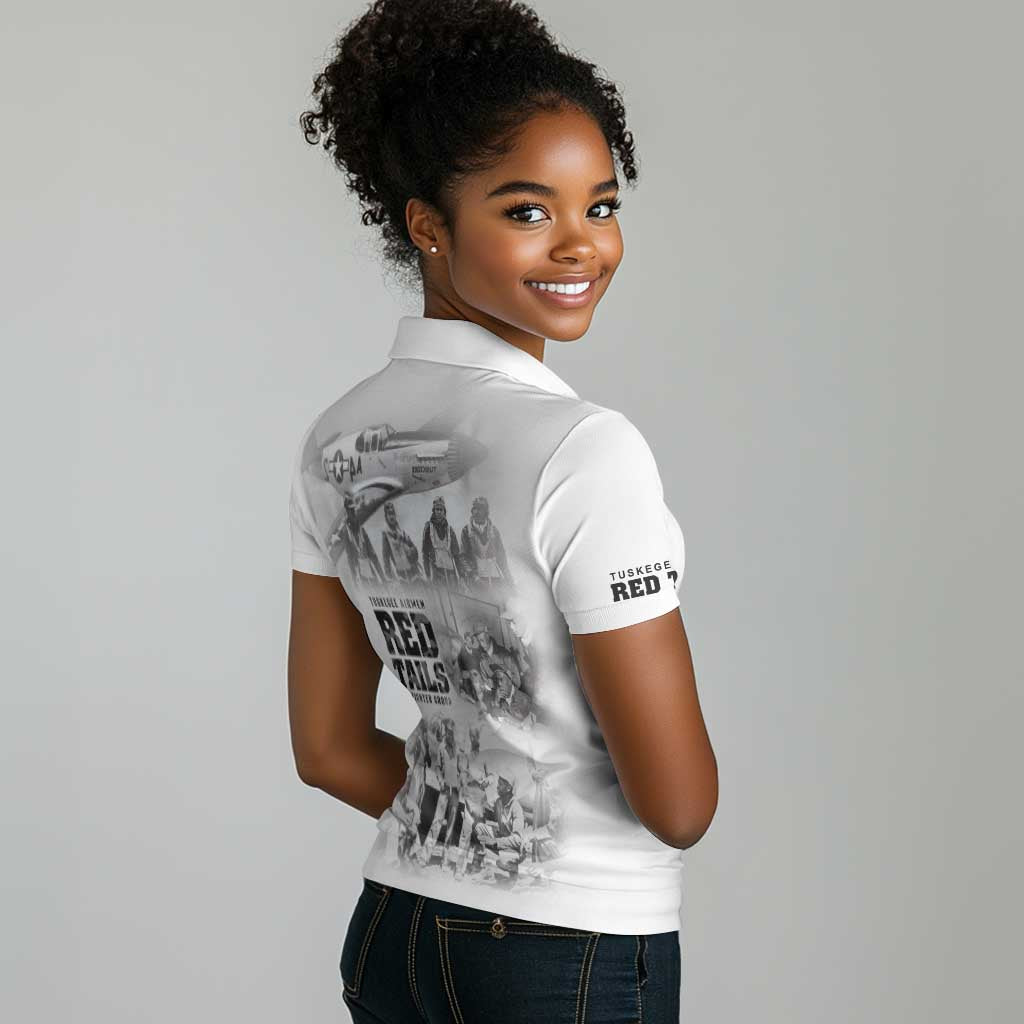 Tuskegee Airmen 332nd Fighter Group Women Polo Shirt The First to Fly with Honor - African Pride