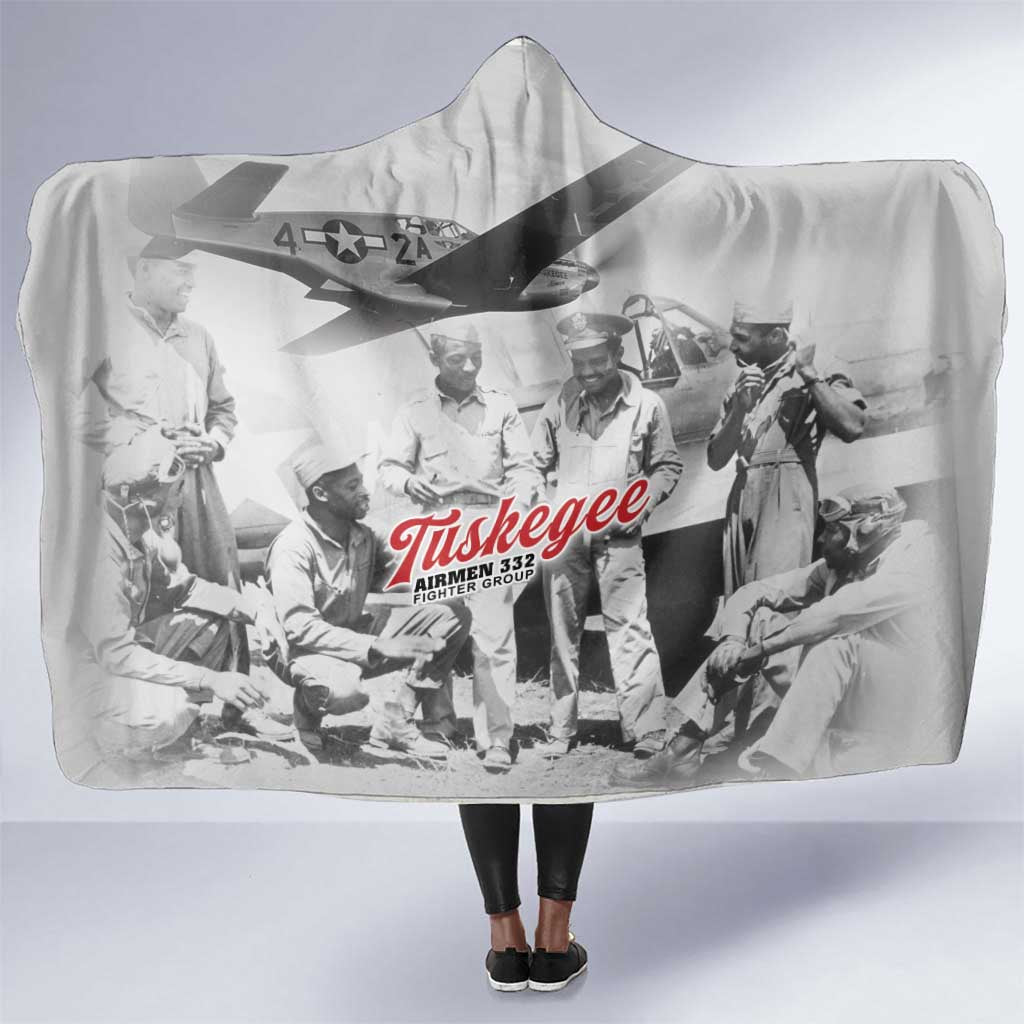 Tuskegee Airmen 332nd Fighter Group Hooded Blanket Vintage-style War - African Pride