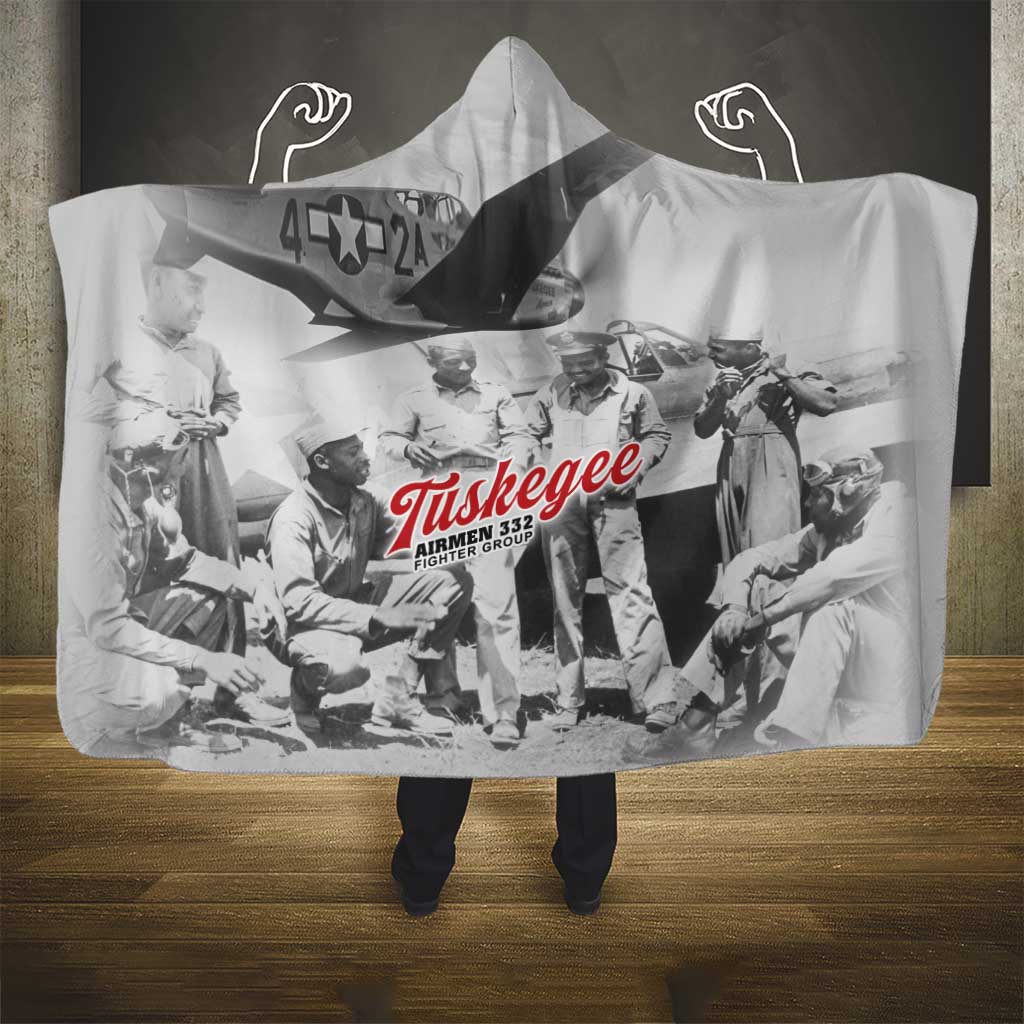 Tuskegee Airmen 332nd Fighter Group Hooded Blanket Vintage-style War - African Pride
