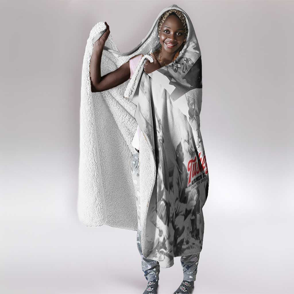 Tuskegee Airmen 332nd Fighter Group Hooded Blanket Vintage-style War - African Pride