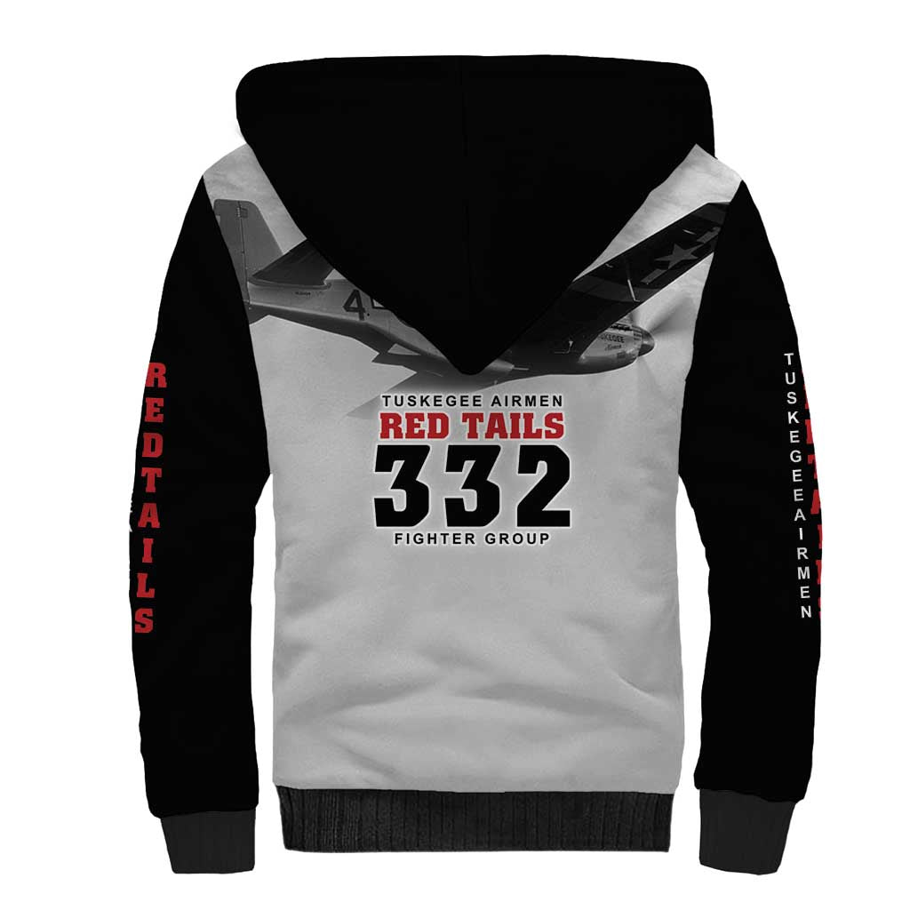 Tuskegee Airmen 332nd Fighter Group Sherpa Hoodie Vintage-style War - African Pride