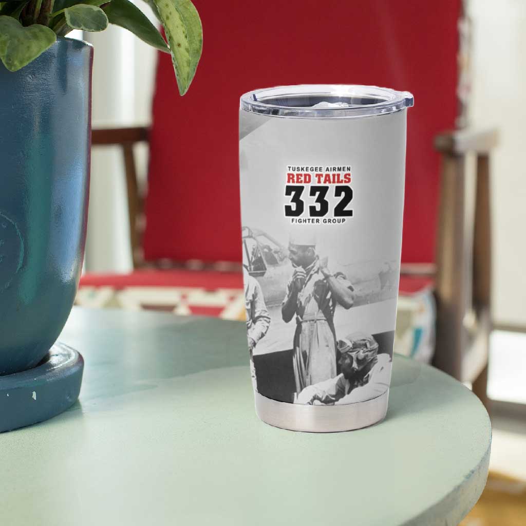 Tuskegee Airmen 332nd Fighter Group Tumbler Cup Vintage-style War - African Pride