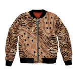 Afro Tiger Mix Dashiki Tribal Pattern Bomber Jacket