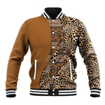 Afro Leopard Mix Native Tribal Pattern Baseball Jacket LT9