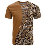 Afro Leopard Mix Native Tribal Pattern T shirt