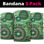 Afro Tribal Traditional Pattern Neck Gaiter Green Motif LT9