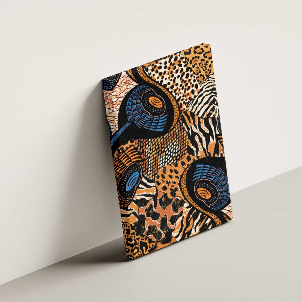 African Ankara Motifs Mixed Animal Skins Canvas Wall Art