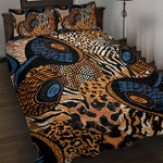 African Ankara Motifs Mixed Animal Skins Quilt Bed Set