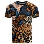 African Ankara Motifs Mixed Animal Skins T shirt