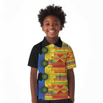 African Ethnic Kitenge Ankara Style Kid Polo Shirt