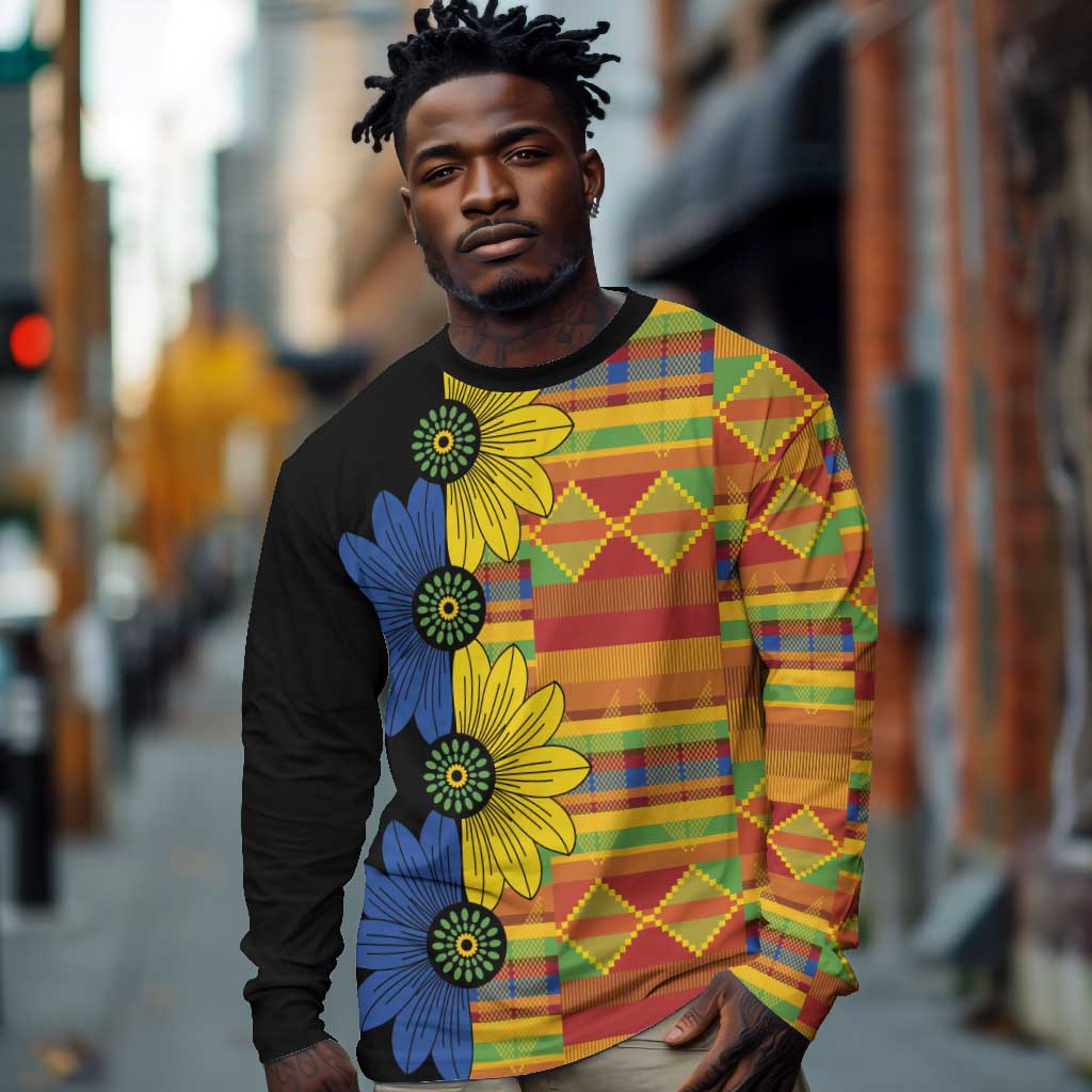 African Ethnic Kitenge Ankara Style Long Sleeve Shirt