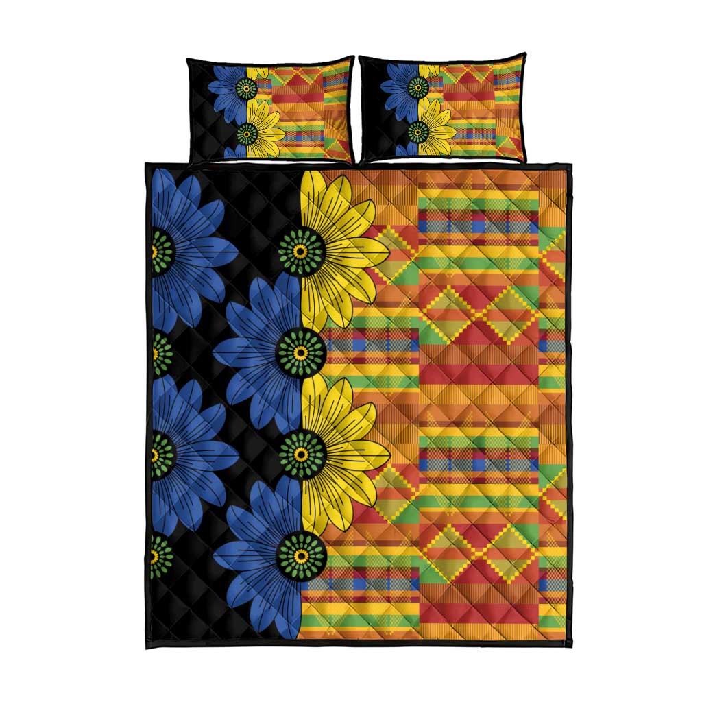 African Ethnic Kitenge Ankara Style Quilt Bed Set