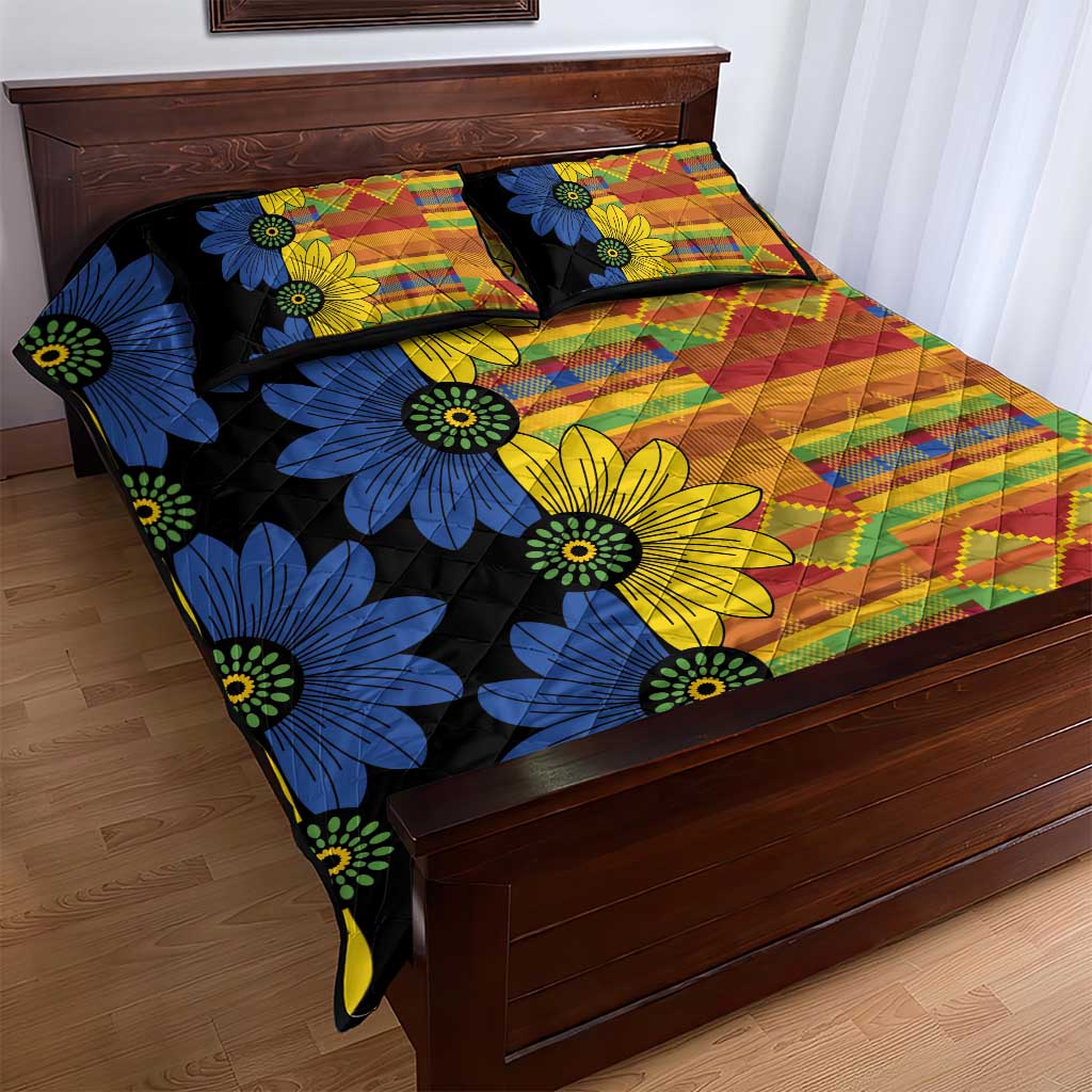 African Ethnic Kitenge Ankara Style Quilt Bed Set