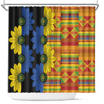 African Ethnic Kitenge Ankara Style Shower Curtain