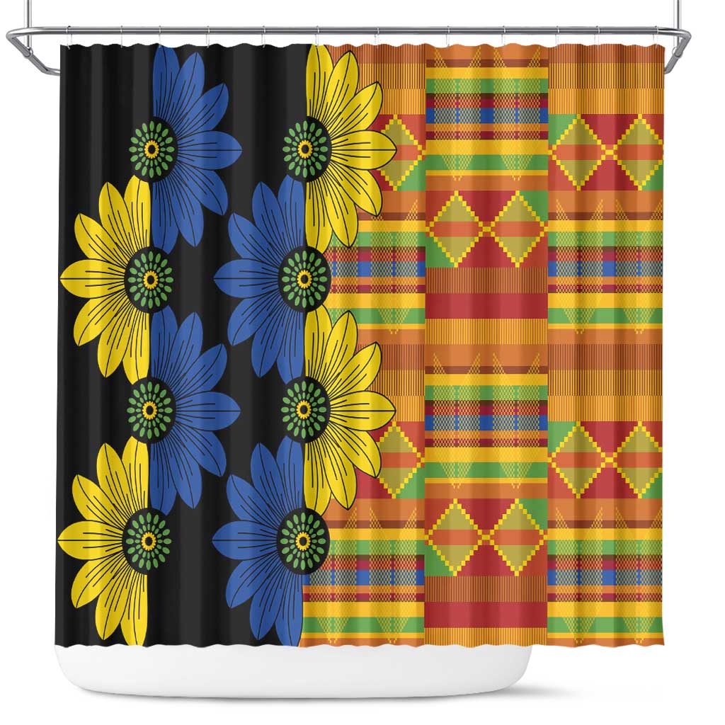 African Ethnic Kitenge Ankara Style Shower Curtain