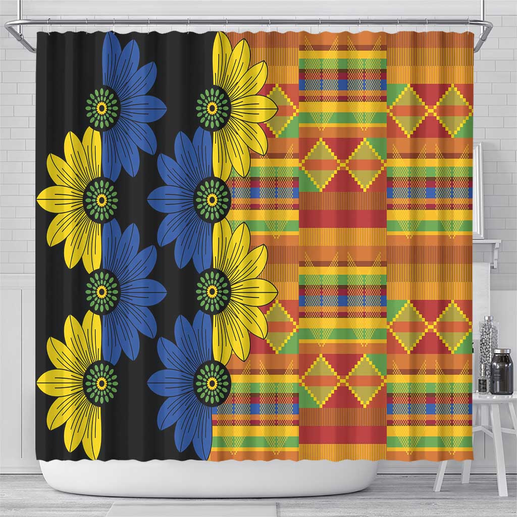 African Ethnic Kitenge Ankara Style Shower Curtain