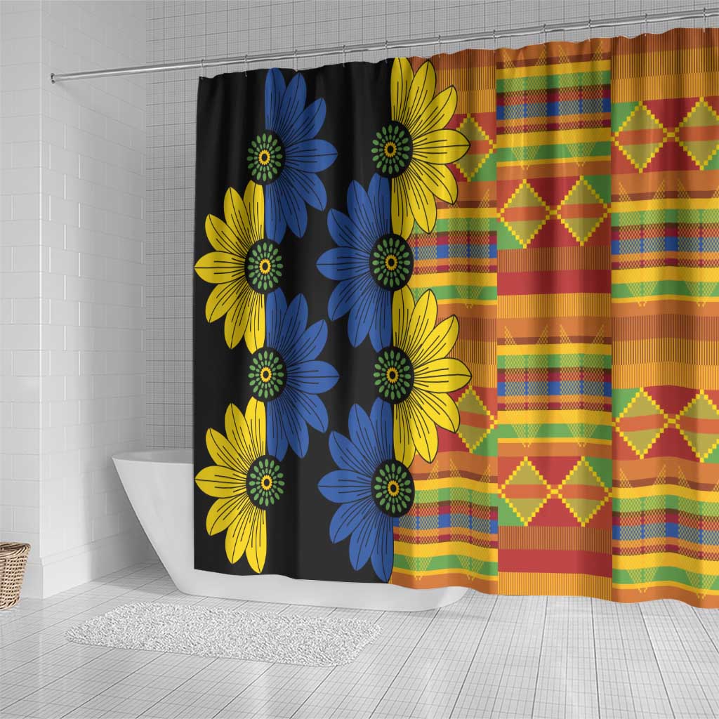 African Ethnic Kitenge Ankara Style Shower Curtain