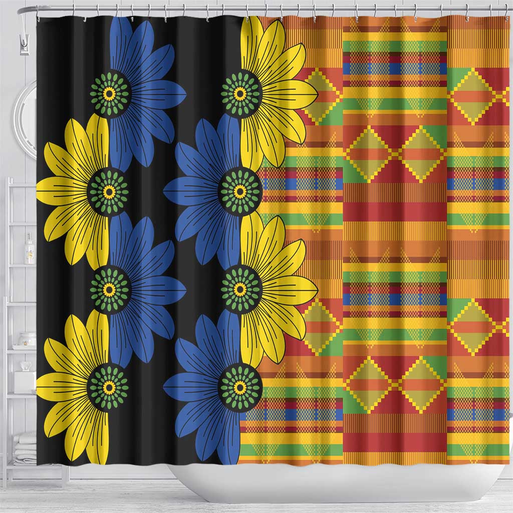 African Ethnic Kitenge Ankara Style Shower Curtain