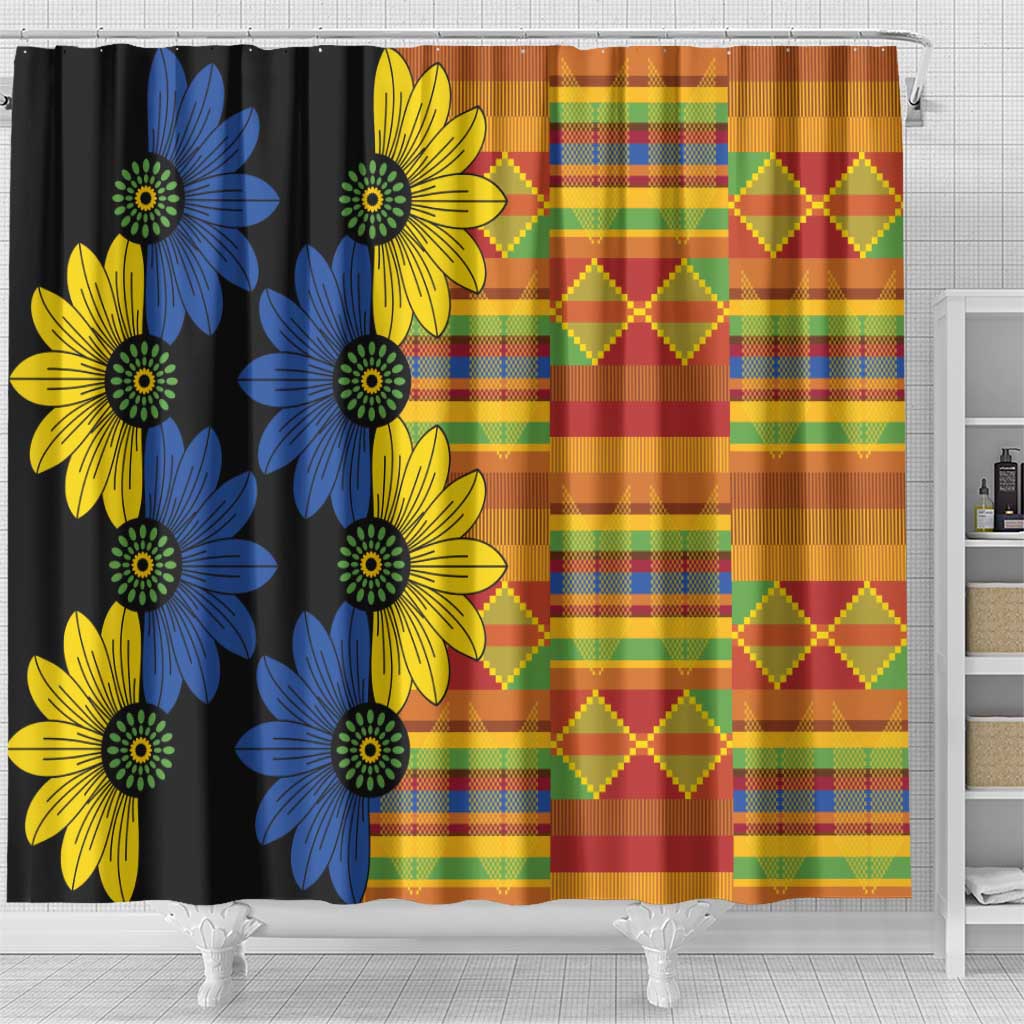 African Ethnic Kitenge Ankara Style Shower Curtain