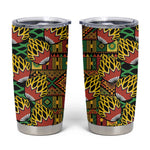 African Tribal Geometric Mixed Kanga Pattern Tumbler Cup