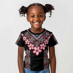 Afro Adenium Multiflorum Flowers Kid T shirt Mix Native Tribal Pattern