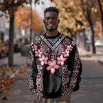 Afro Adenium Multiflorum Flowers Sweatshirt Mix Native Tribal Pattern