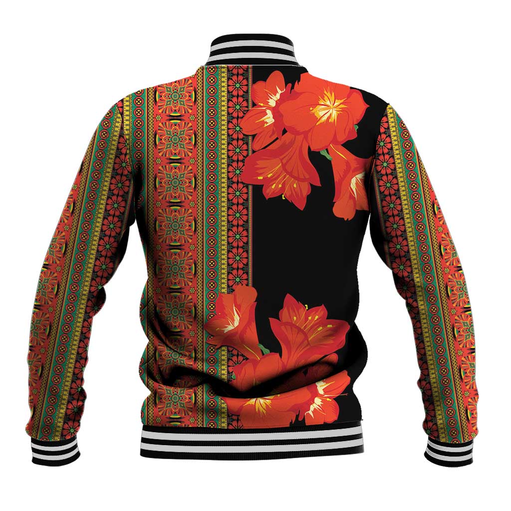 Afro Beauty Clivia Miniata Flowers Baseball Jacket LT9