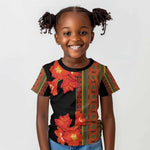 Afro Beauty Clivia Miniata Flowers Kid T shirt