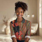 Afro Beauty Clivia Miniata Flowers Women Casual Shirt LT9