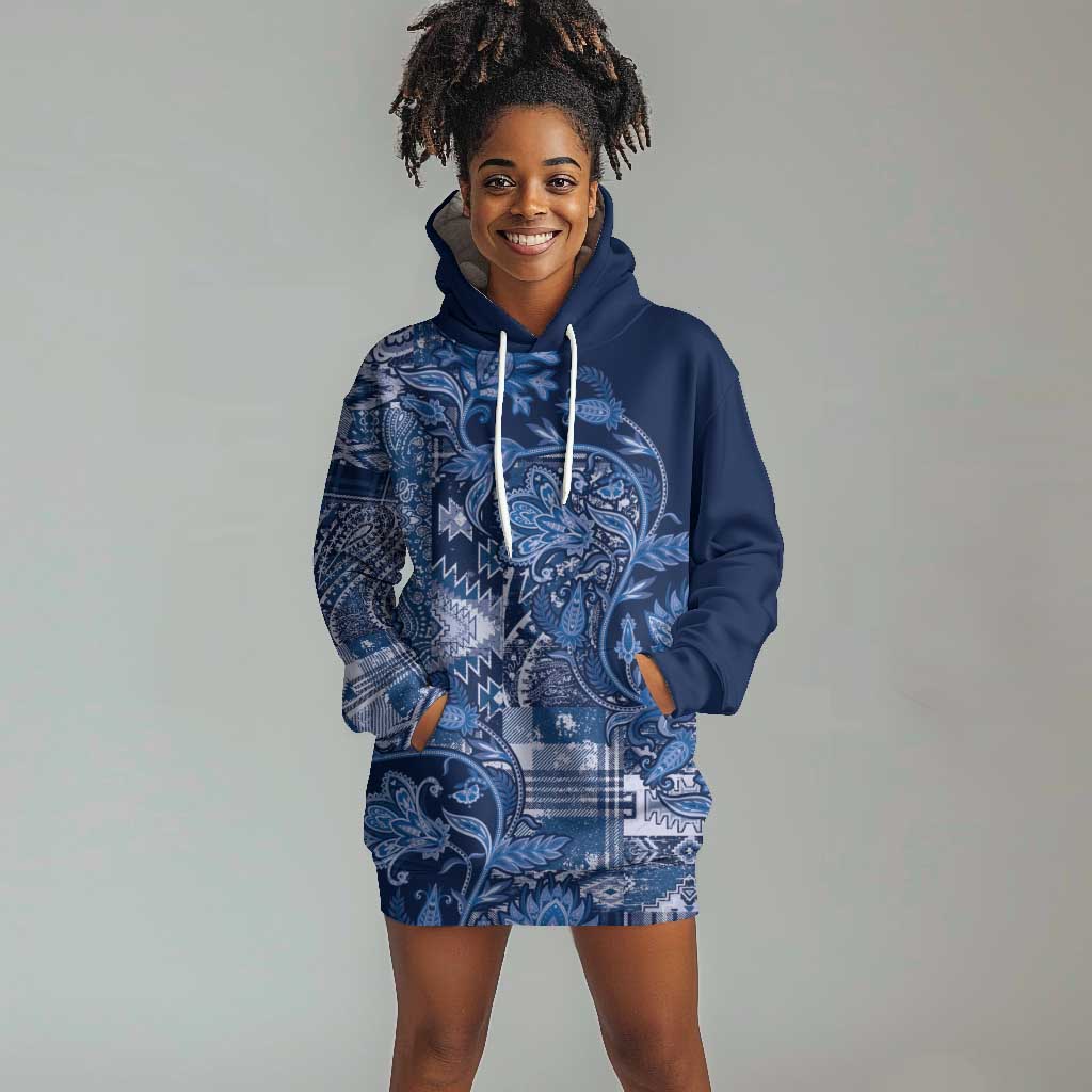 Afro Floral mix Maasai Shuka Zip Hoodie Purple Moitf LT9