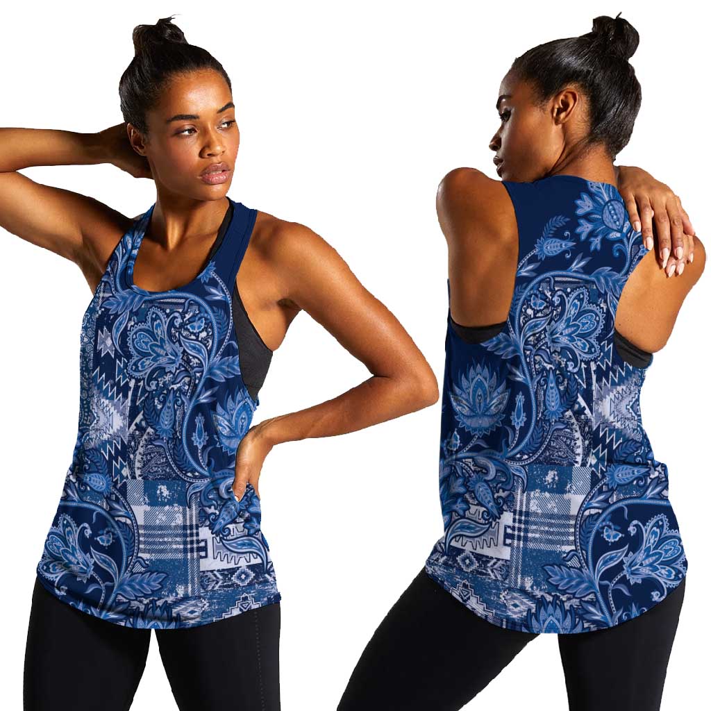 Afro Floral mix Maasai Shuka Men Tank Top Red Moitf LT9 main image 1