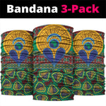 Afro Pattern Traditional Kanga Style Neck Gaiter LT9