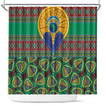 Afro Pattern Traditional Kanga Style Shower Curtain