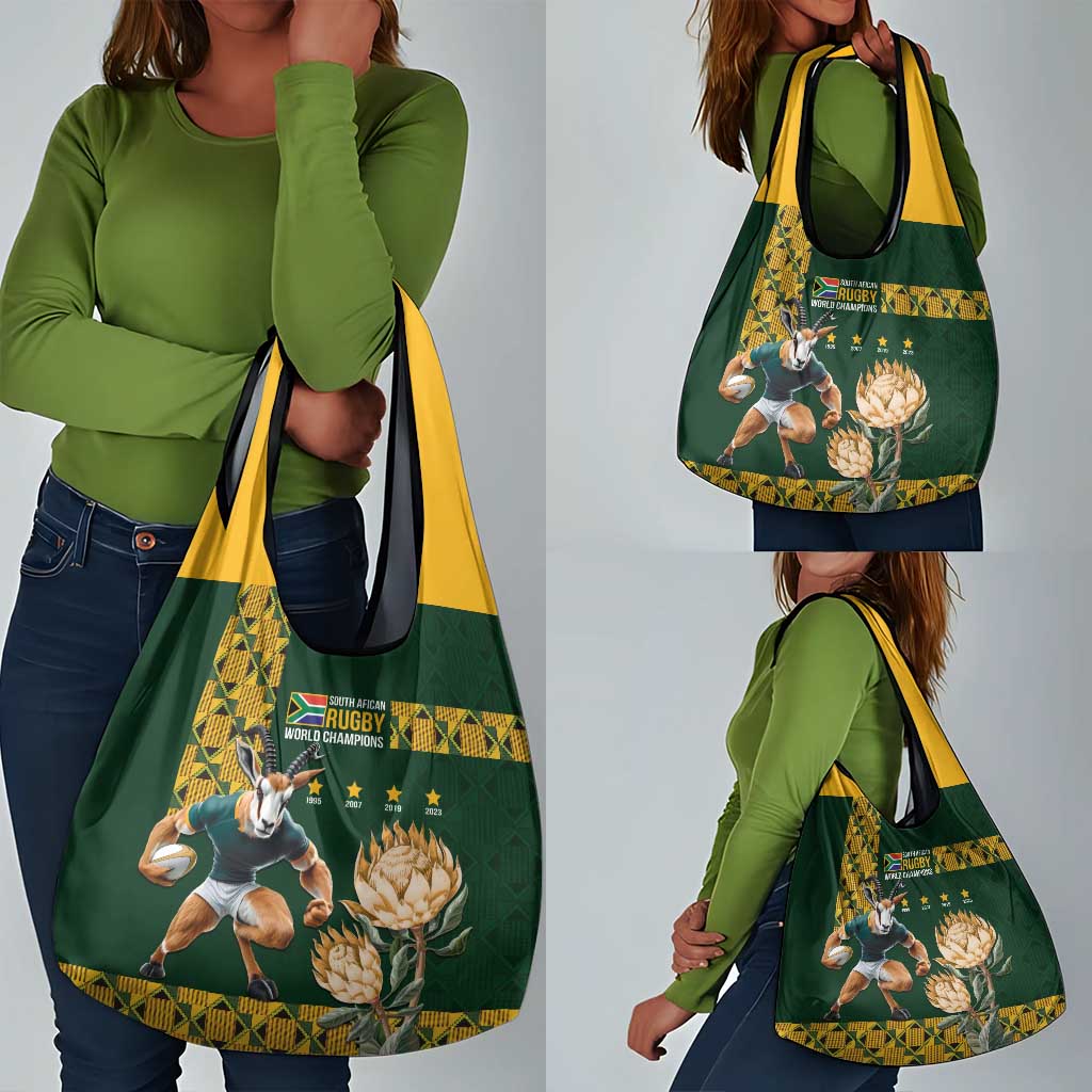 South Africa Rugby History World Champions Grocery Bag Springboks Make History