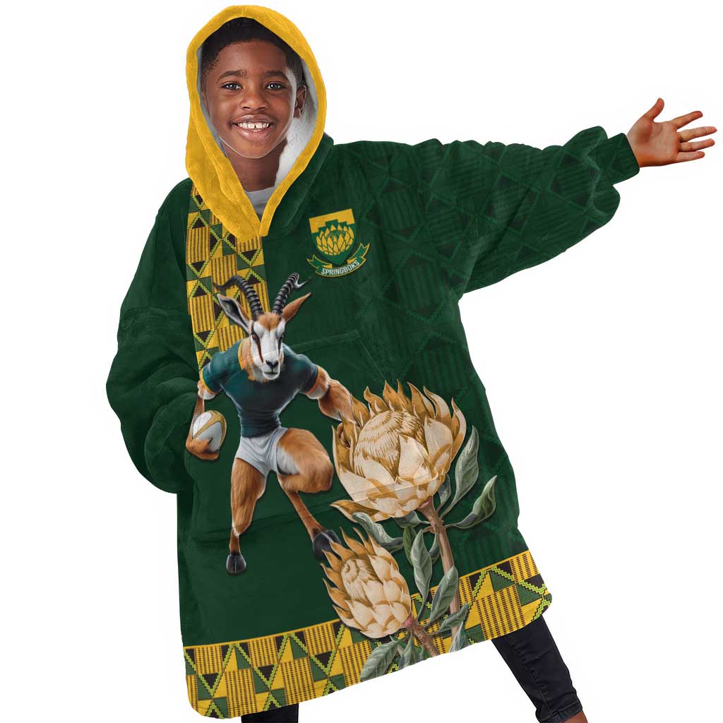 Ivory Coast Rugby Custom Kid Wearable Blanket Hoodie Allez Les Elephants LT15 main image 0