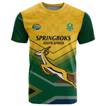 Custom South Africa Rugby T shirt Springboks Go Champions African Pattern