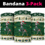 South Africa Rugby Christmas Neck Gaiter Geseende Kersfees Springboks African Pattern LT14