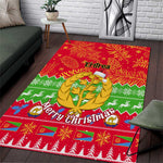 Personalised Eritrea Christmas Area Rug Eritrean Olive Santa Claus Merry Xmas