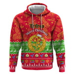 Personalised Eritrea Christmas Hoodie Eritrean Olive Santa Claus Merry Xmas