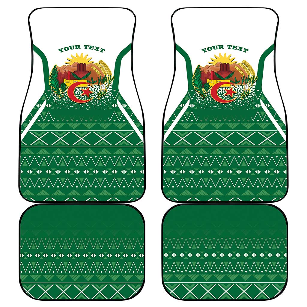 Personalized Afro Algeria Car Mats Coat Of Arms African Pattern