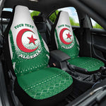 Personalized Afro Algeria Car Seat Cover Coat Of Arms African Pattern