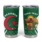 Personalized Afro Algeria Tumbler Cup Coat Of Arms African Pattern