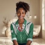 Personalized Afro Algeria Women Casual Shirt Coat Of Arms African Pattern LT14
