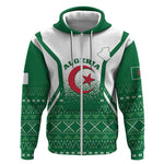 Personalized Afro Algeria Zip Hoodie Coat Of Arms African Pattern